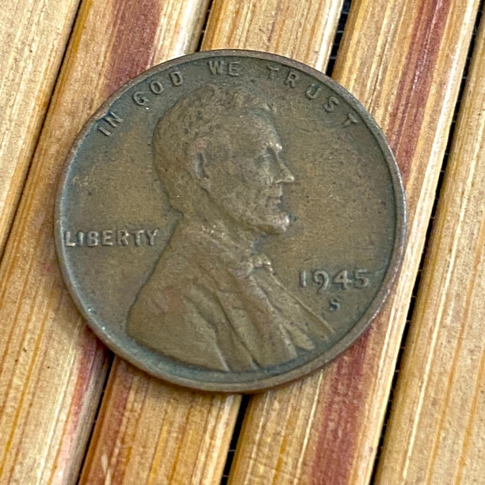 Vintage 1945 S Wheat Penny USA